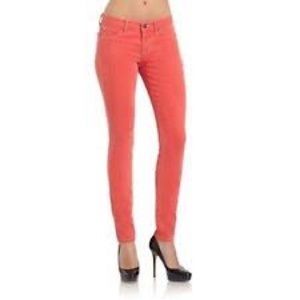 Rich & Skinny coral/salmon skinny jean size 30